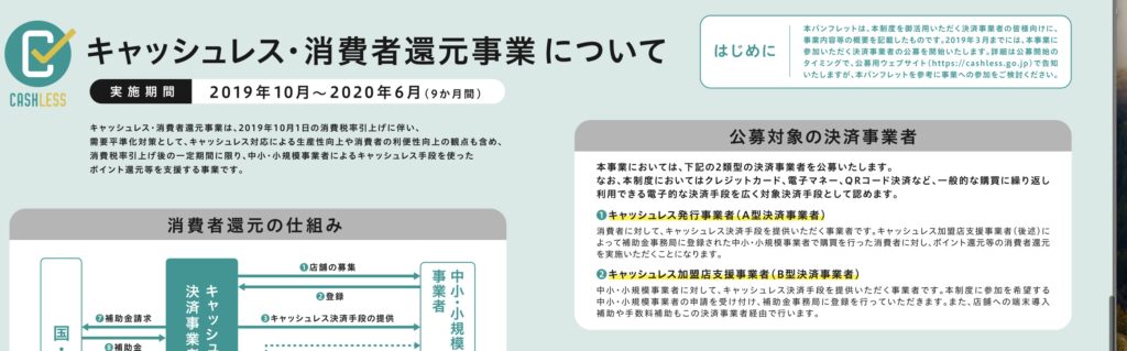 キャッシュレス・消費者還元事業関連補助金