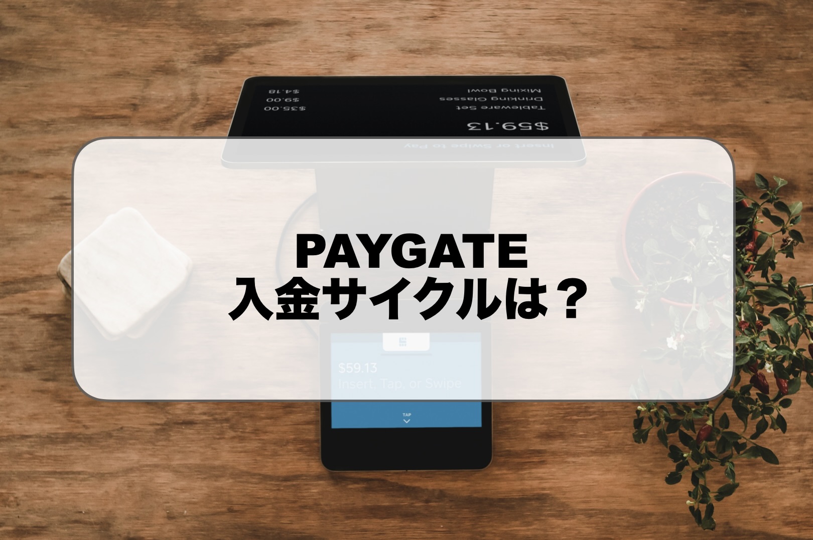 PAYGATEの入金サイクル