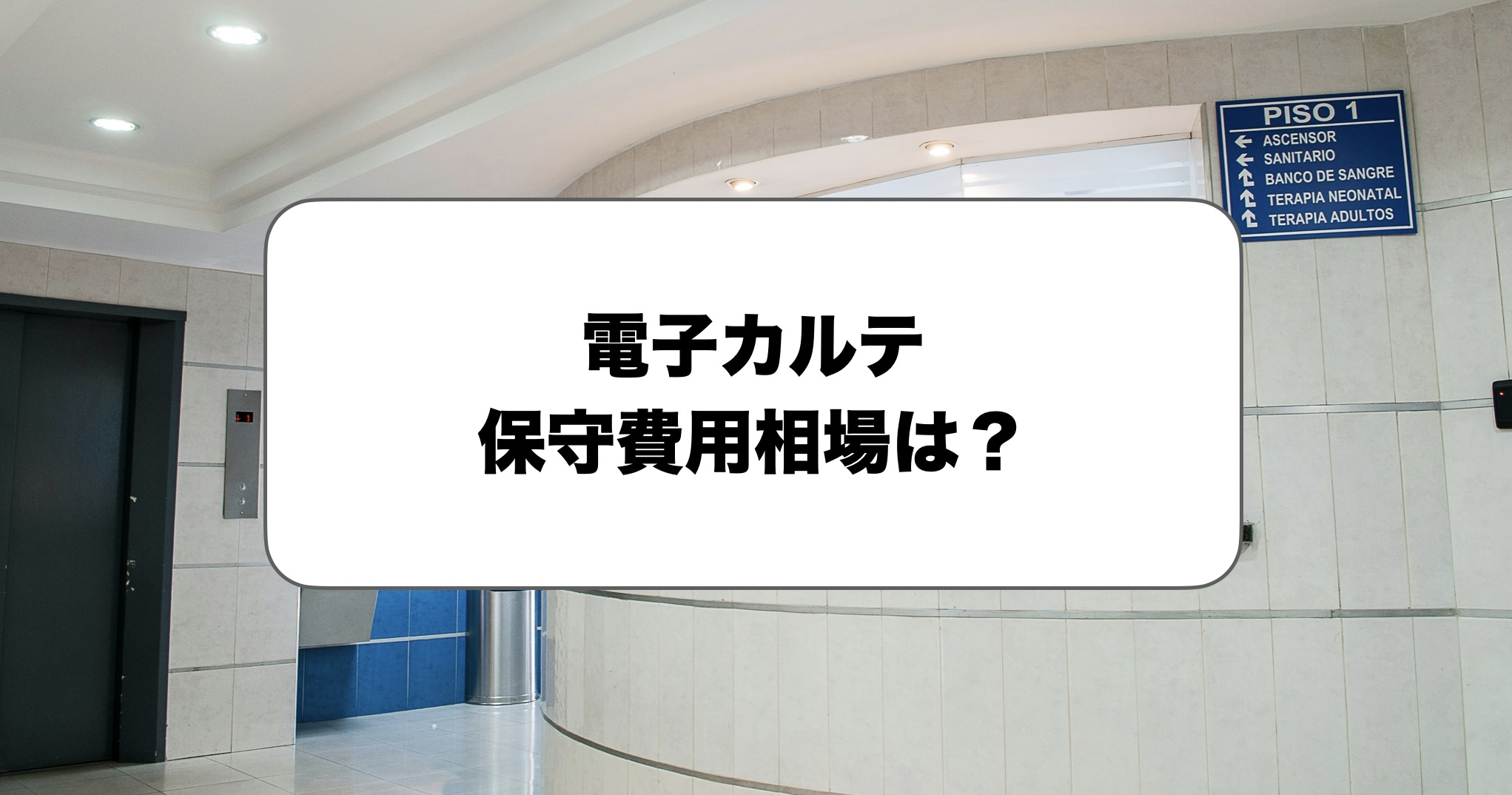 電子カルテの保守費用相場