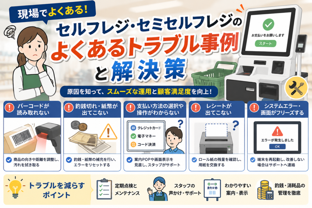 セルフレジ・セミセルフレジのトラブル事例