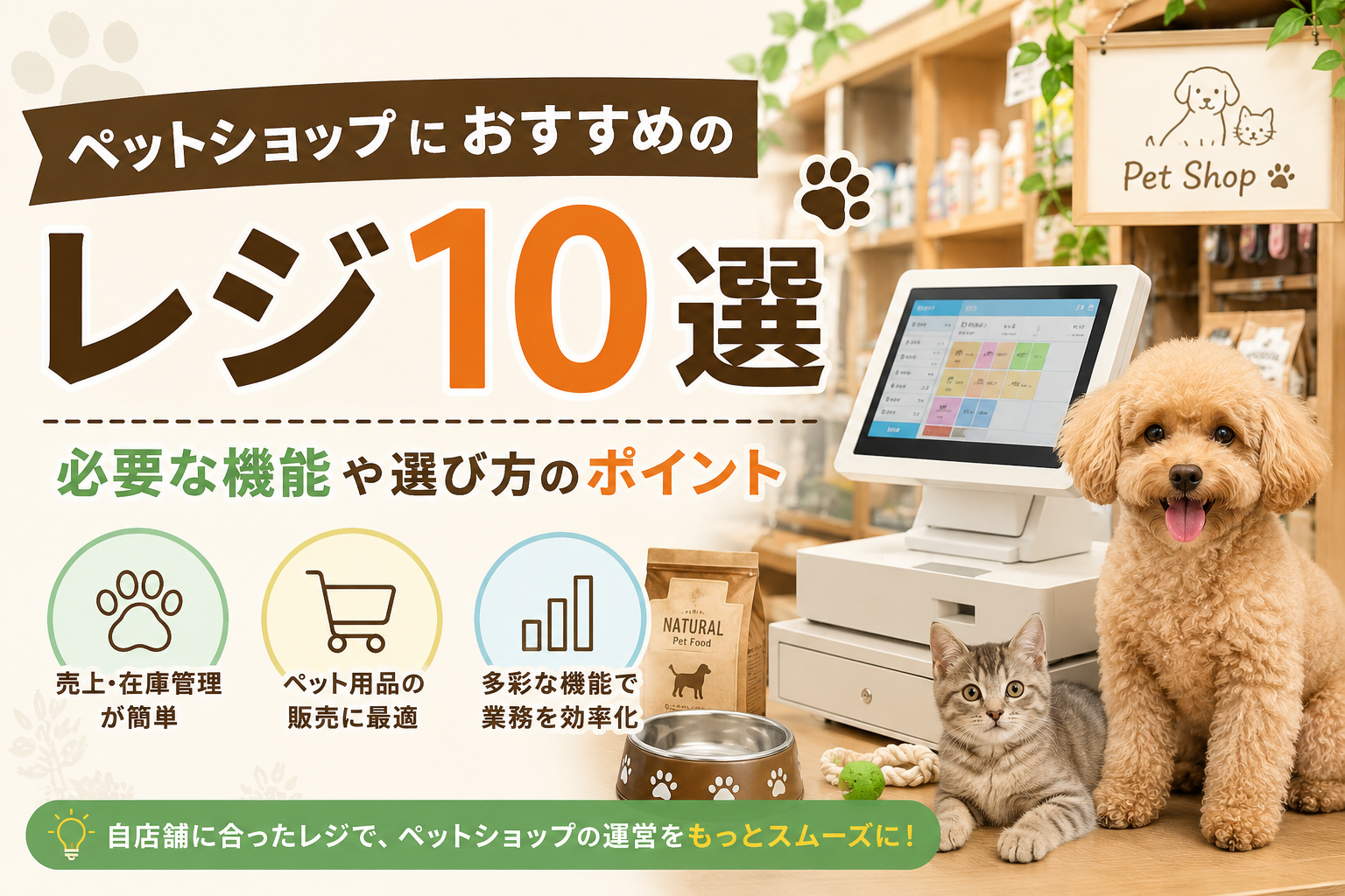 ペットショップ向けPOSレジ