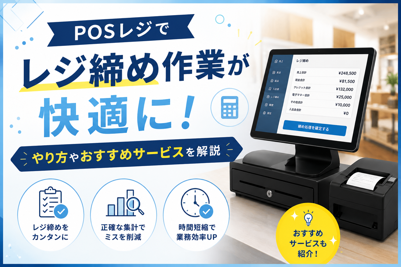 POSレジでレジ締め