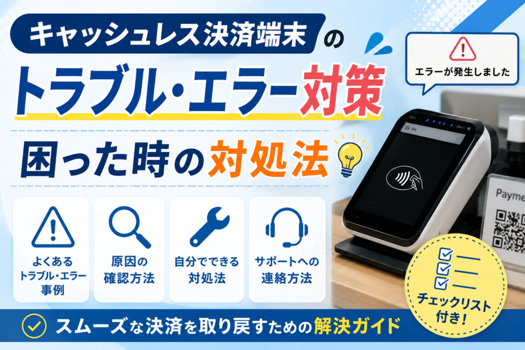 キャッシュレス決済端末のトラブル・エラー対策