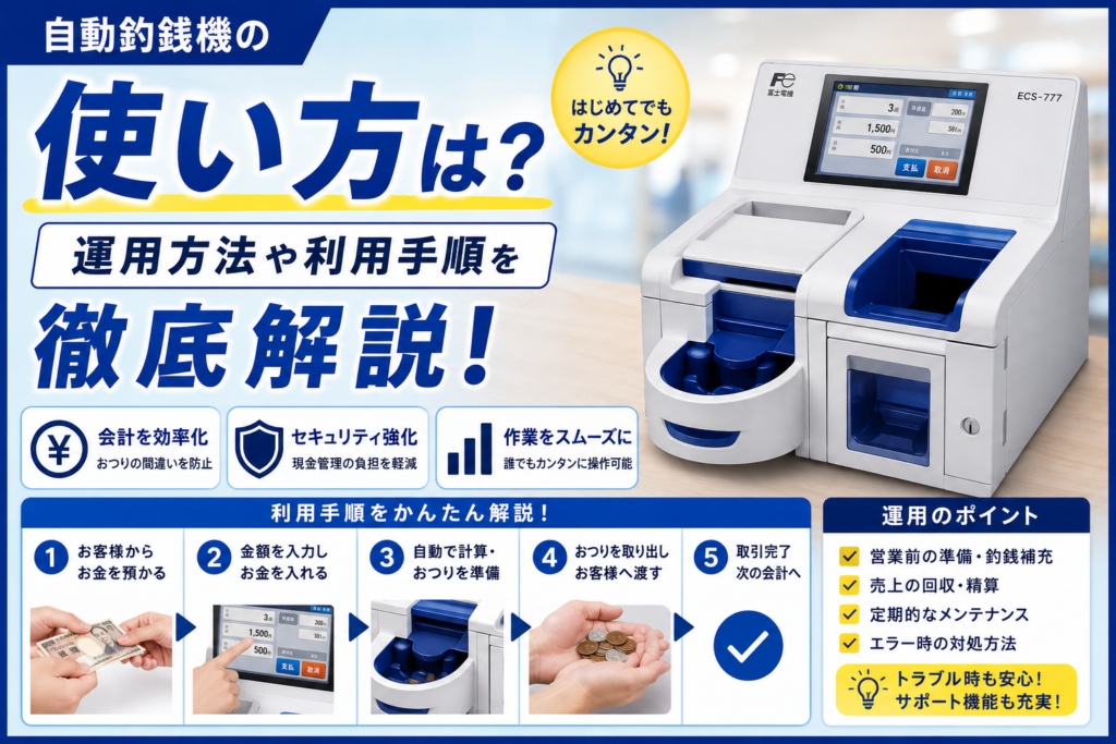 自動釣銭機の使い方は？