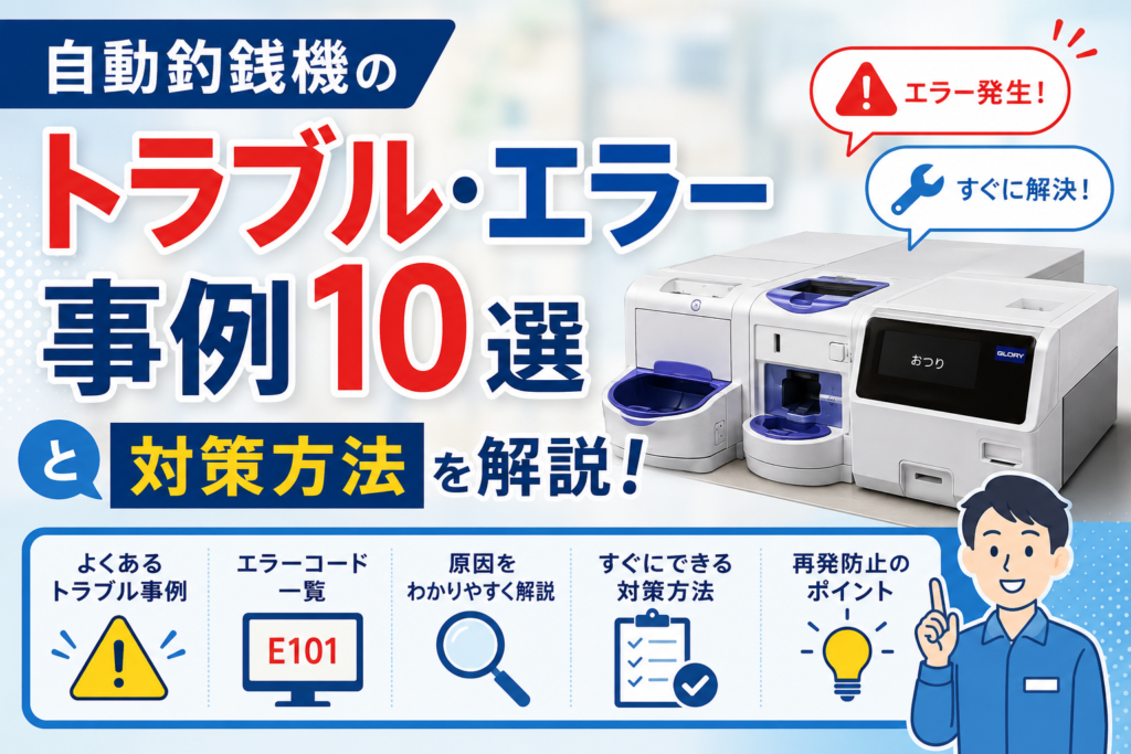 自動釣銭機のトラブル・エラー