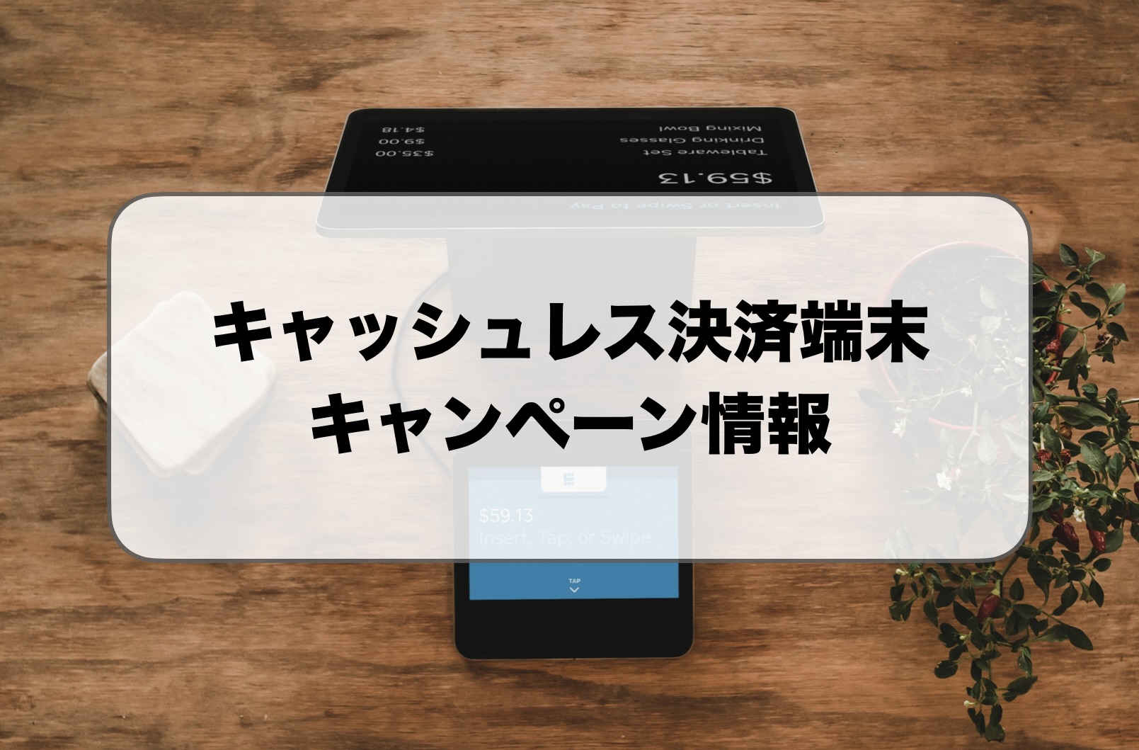 キャッシュレス決済端末のキャンペーン情報