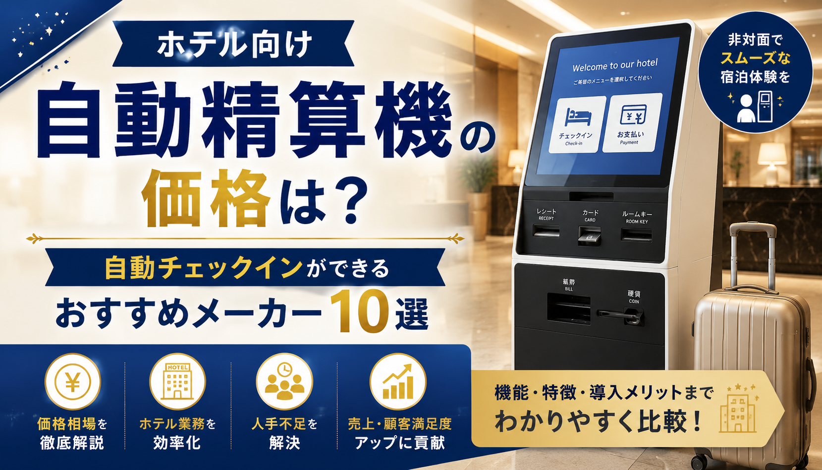 ホテルの自動精算機の価格