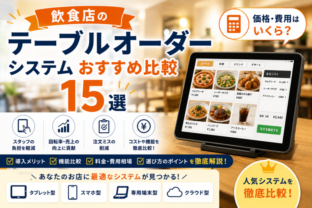 飲食店のテーブルオーダーシステム