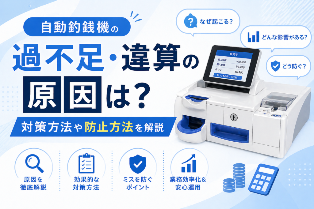 自動釣銭機の過不足・違算対策とは？