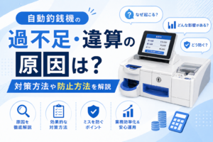 自動釣銭機の過不足・違算対策とは？
