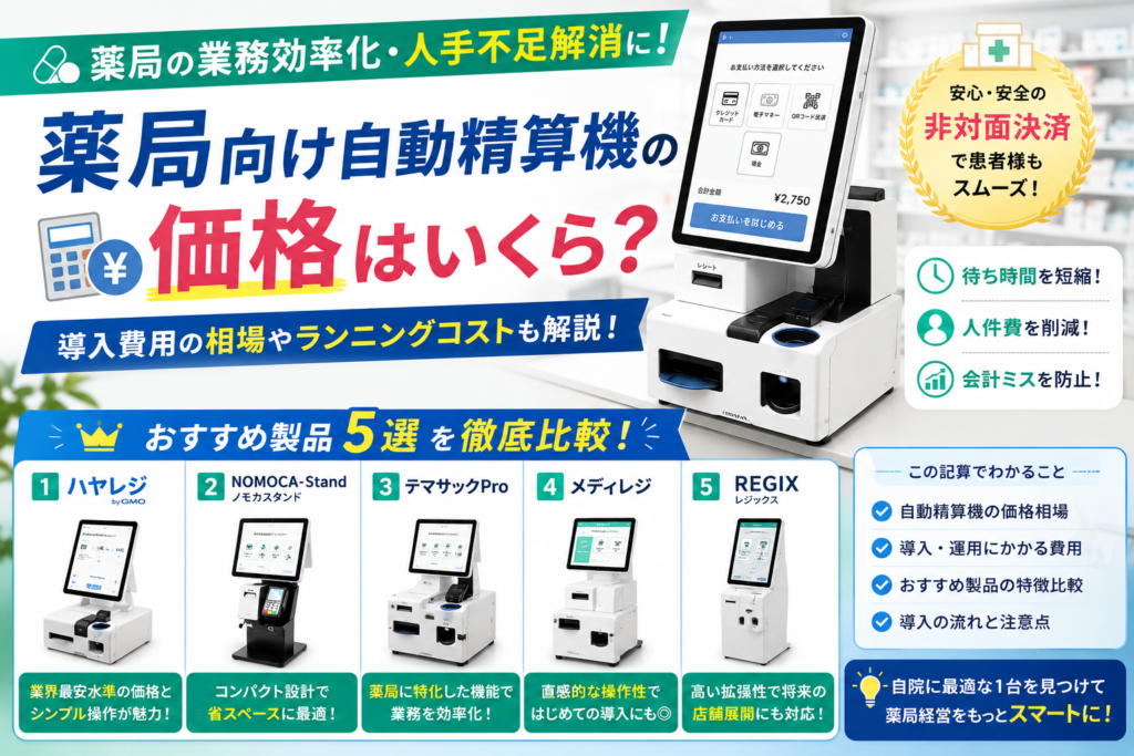 薬局向けの自動精算機おすすめ
