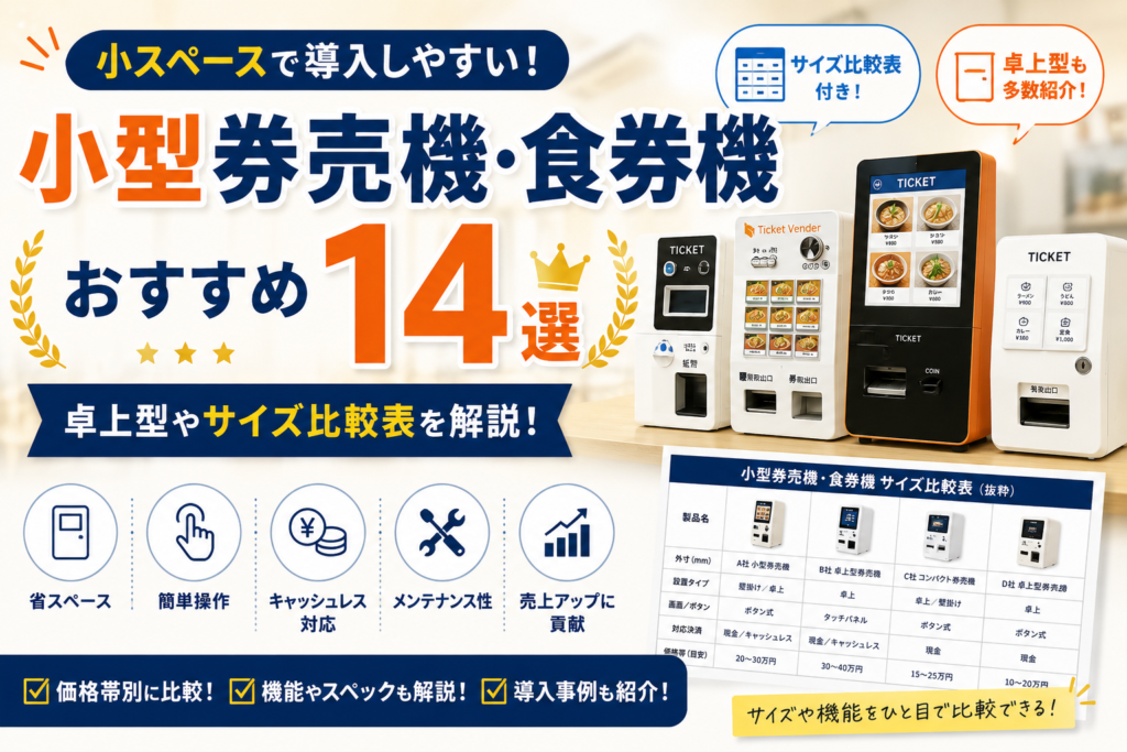 小型券売機おすすめ比較