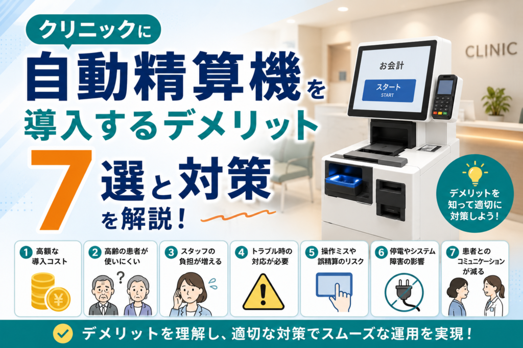 クリニックに自動精算機を導入するデメリット