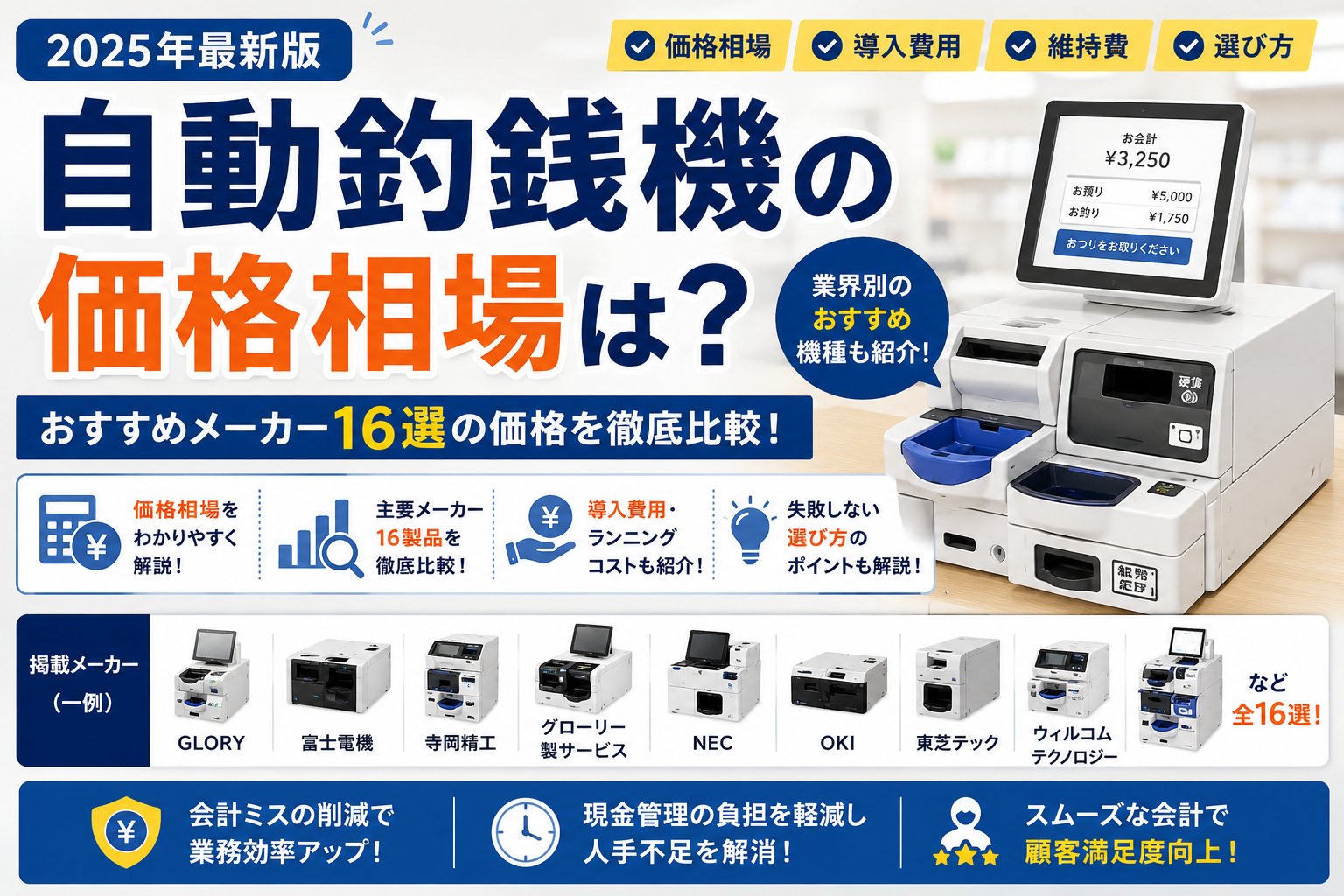 自動釣銭機の価格