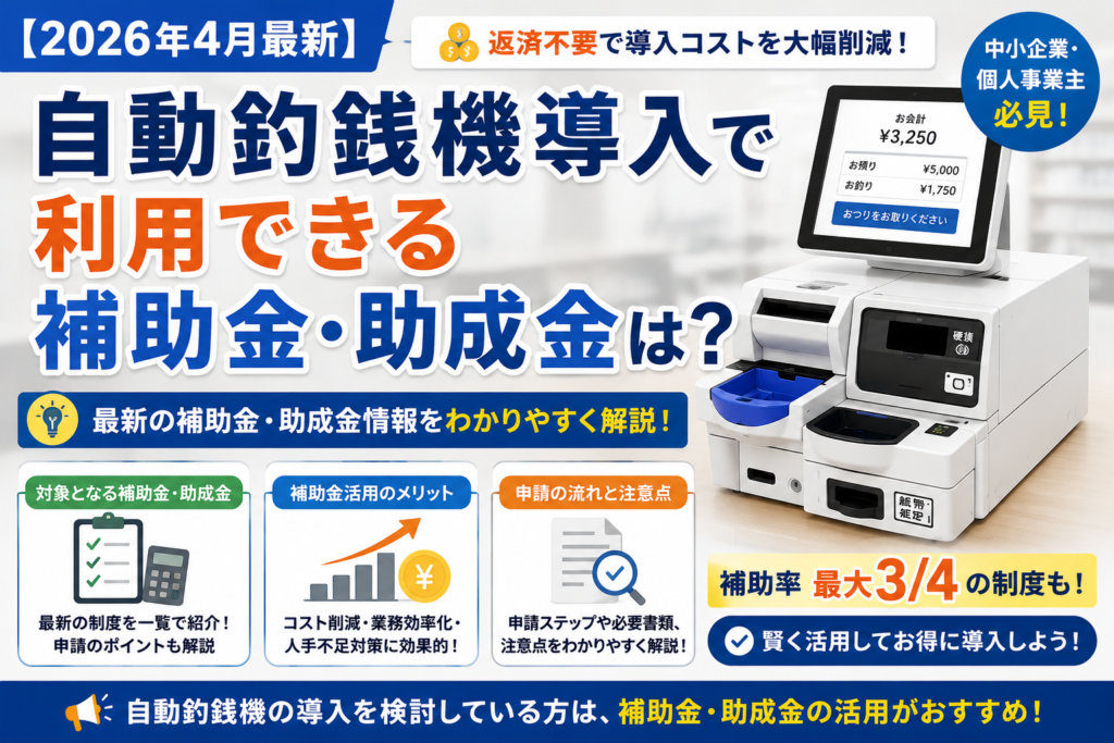 自動釣銭機の補助金・助成金