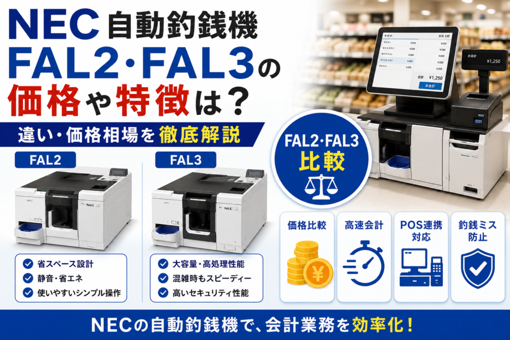 NECの自動釣銭機FAL2・FAL3