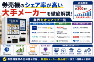 券売機のシェア・大手・販売会社