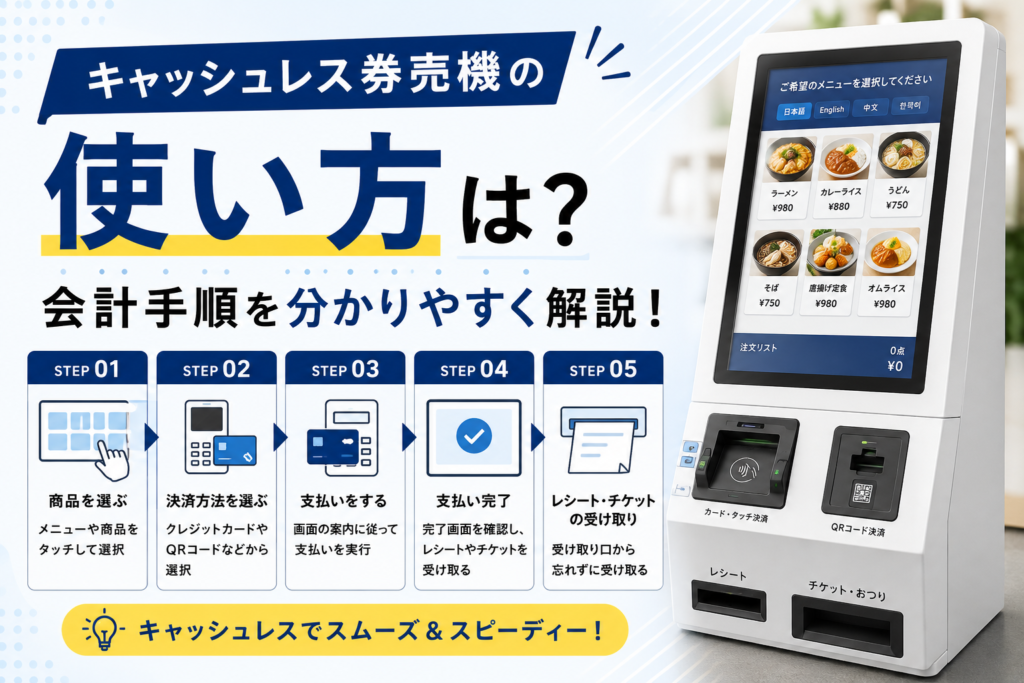 キャッシュレス券売機の使い方