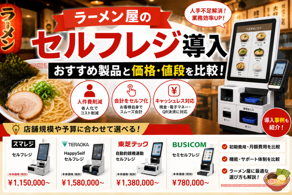 ラーメン屋におすすめのセルフレジ