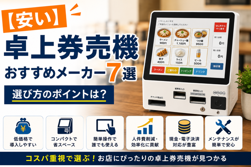 安い卓上型券売機