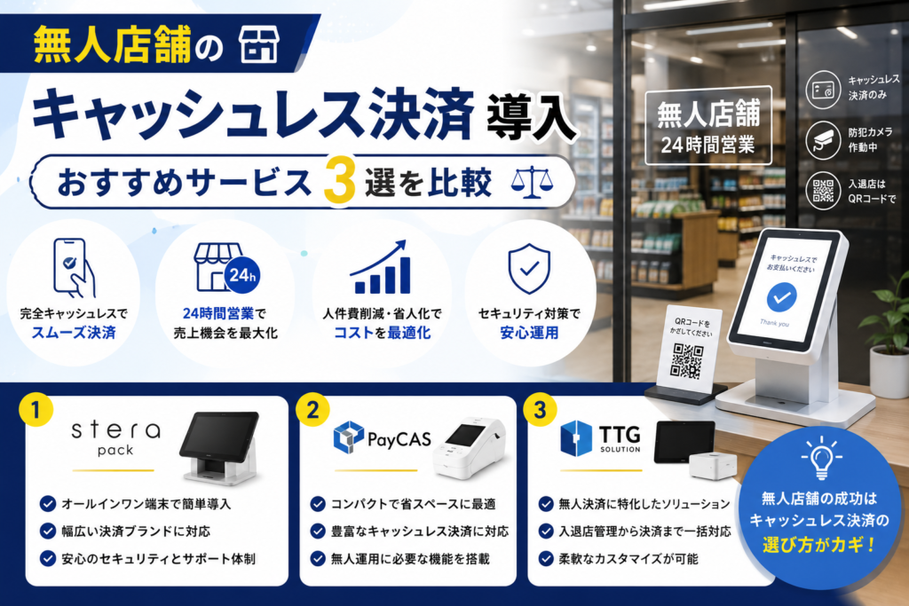 無人店舗のキャッシュレス