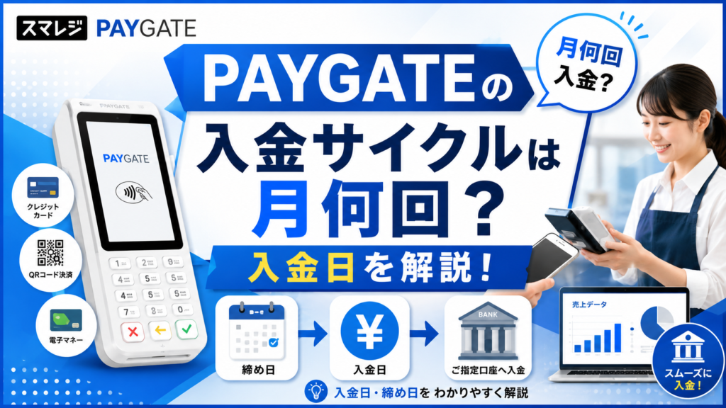 PAYGATEの入金サイクル