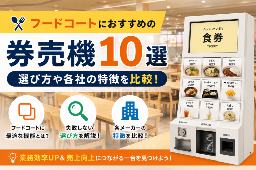 フードコートにおすすめの券売機