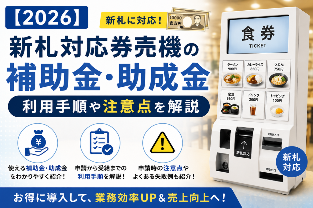 新札対応券売機の補助金