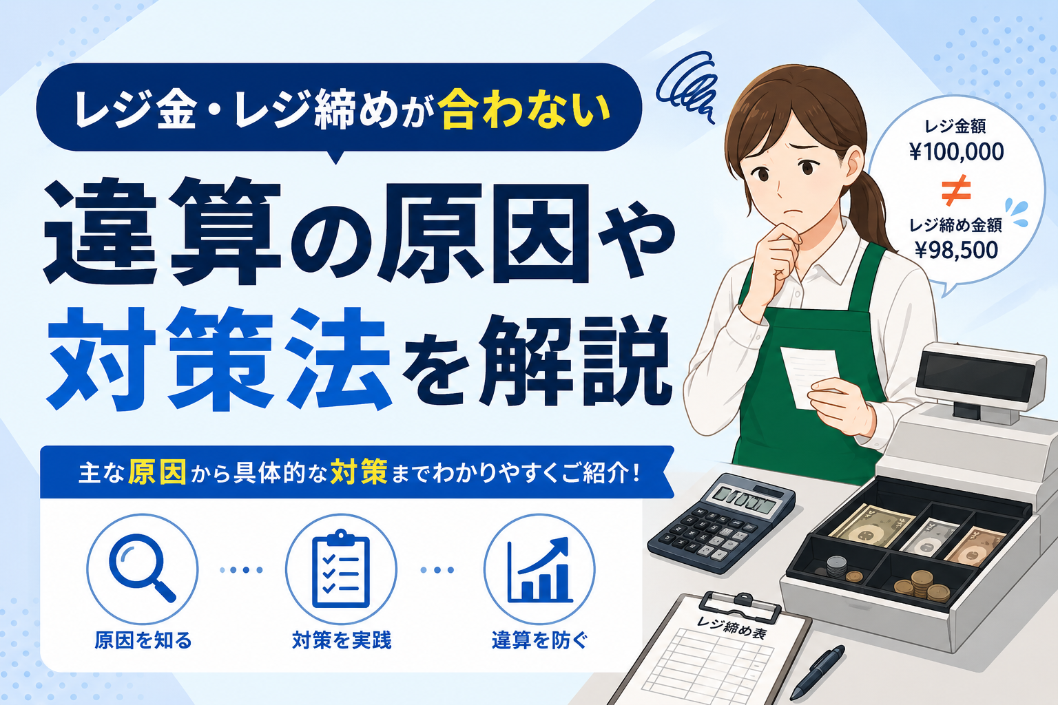 レジ金・レジ締めが合わない