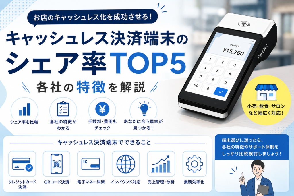 キャッシュレス決済端末のシェア