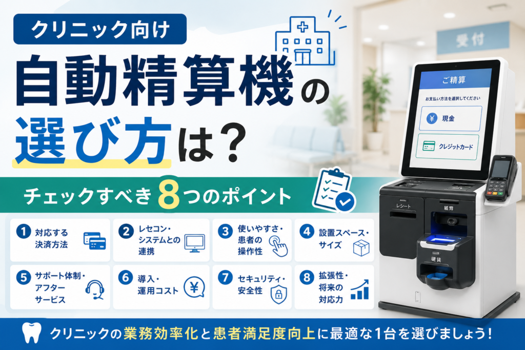 クリニック向け自動精算機の選び方