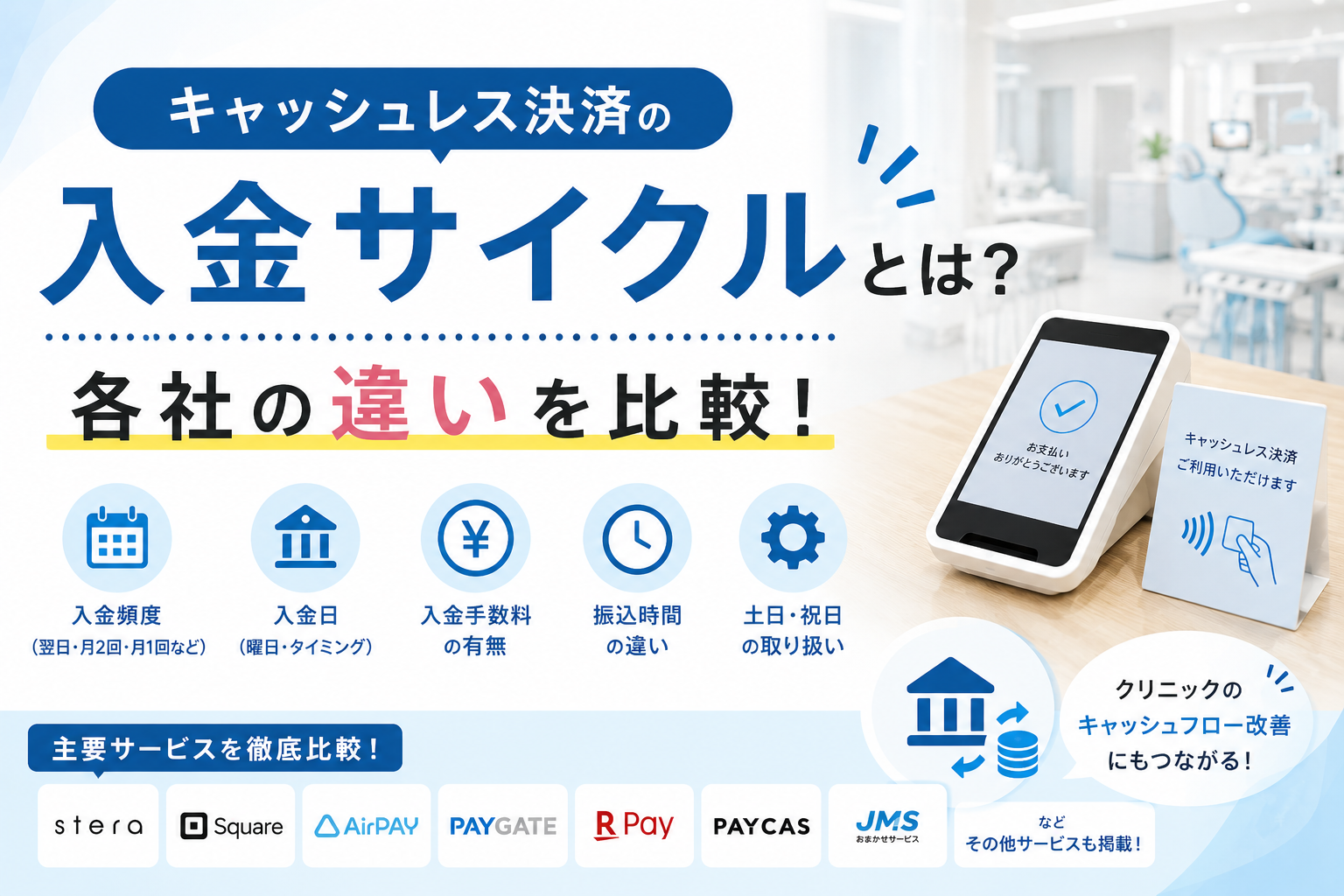 キャッシュレス決済の入金サイクル