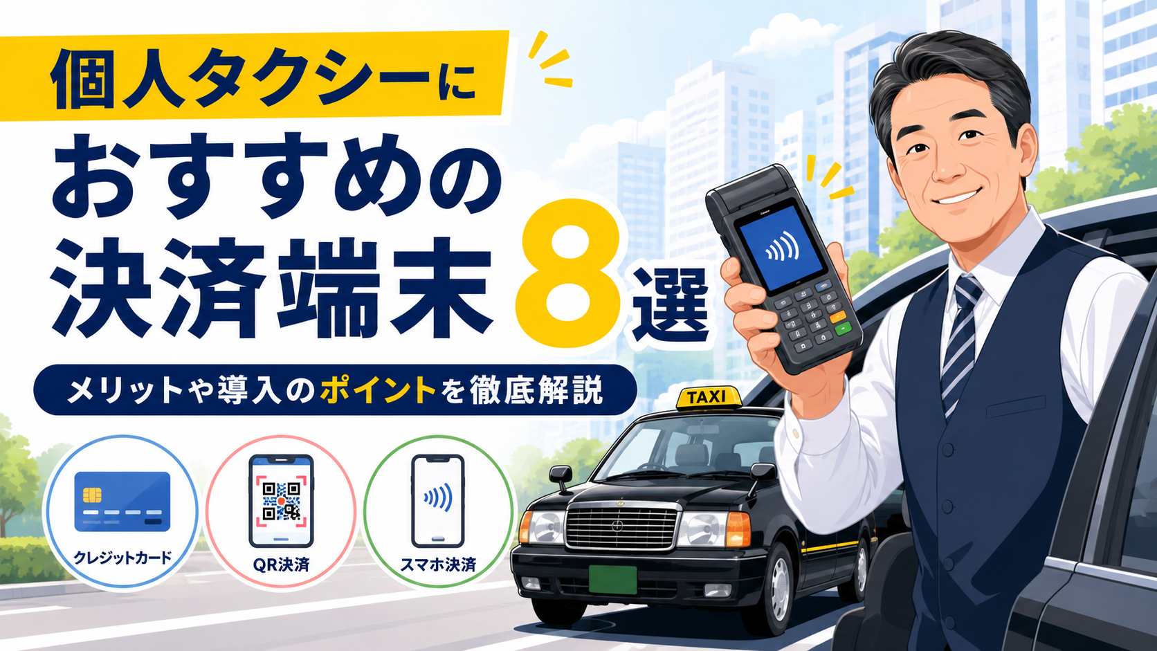 個人タクシーの決済端末