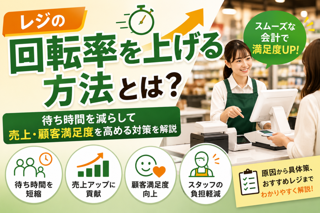 レジの回転率を上げる方法とは？待ち時間を減らして売上・顧客満足度を高める対策を解説