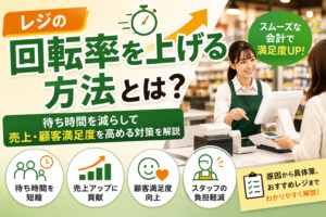 レジの回転率を上げる方法とは？待ち時間を減らして売上・顧客満足度を高める対策を解説