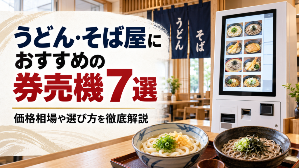 うどん・そば屋におすすめの券売機7選｜価格相場や選び方を徹底解説